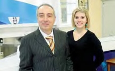 Nella foto il professor Antonino Alfano con la studetessa Anna Marconcini